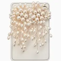 Серьги жемчуг "Россыпь в цветке", цвет белый в золоте Серьги жемчуг "Россыпь в цветке", цвет белый в золоте