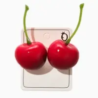 Серьги "Вишня СИЛИ", цвет красный в золоте