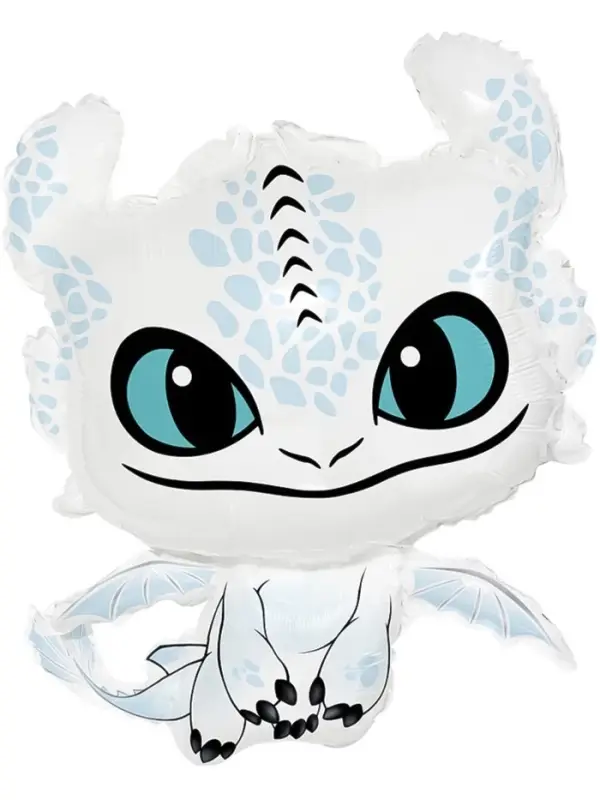 Воздушный шар фольгированный 32" "Дракон" белый