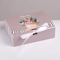 Коробка подарочная складная, упаковка, «Любимой маме», 16.5 х 12 х 5 см, БЕЗ ЛЕНТЫ Коробка подарочная складная, упаковка, «Любимой маме», 16.5 х 12 х 5 см, БЕЗ ЛЕНТЫ