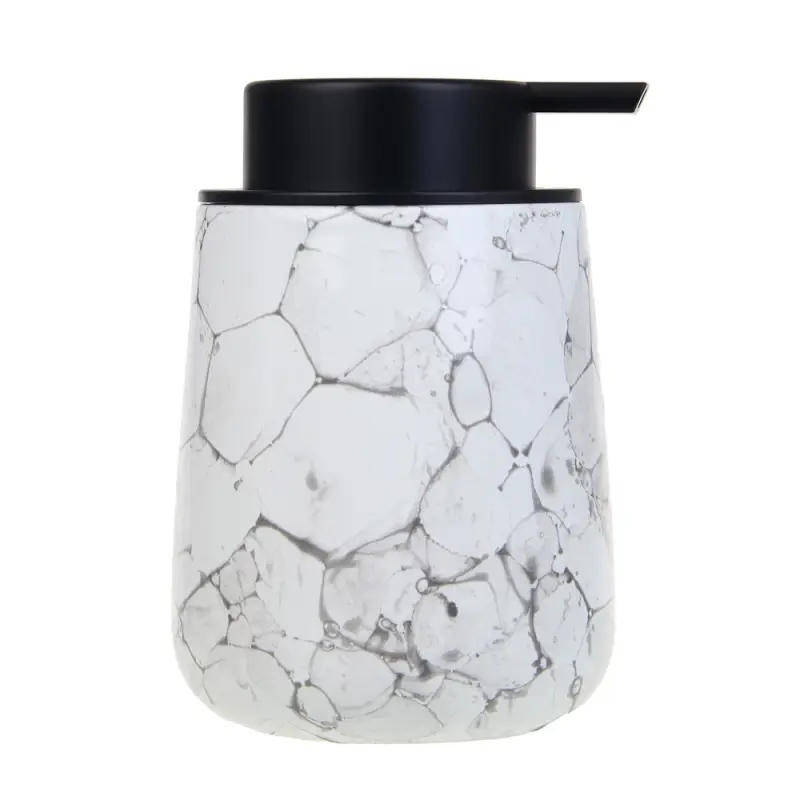 VETTA Дозатор для жидкого мыла, 320 мл, 13x9x9 см, керамика, "Космос", мрамор белый