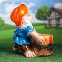 Фигурное кашпо "Гном веселый" 40х31х20 см, МИКС