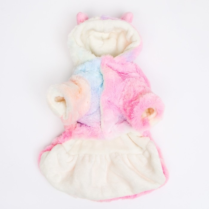 Куртка  Куртка "Зайчонок" с капюшоном , размер XS (ДС 20, ОШ 12,5 см, ОГ 30см), пастельная