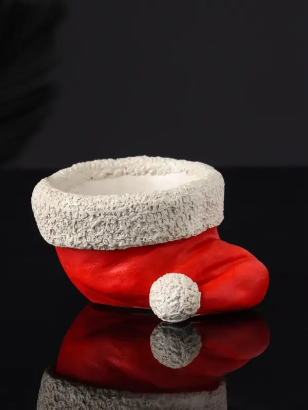 Подсвечник  Подсвечник "Колпак" 9х7х5 см, красный