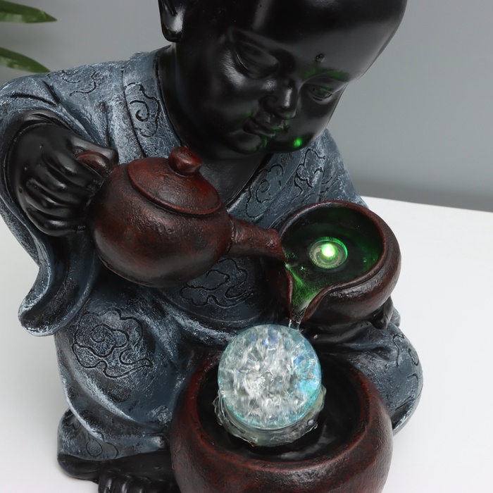 Фонтан настольный Фонтан настольный "Маленький Будда с чайником" 34х21х20 см