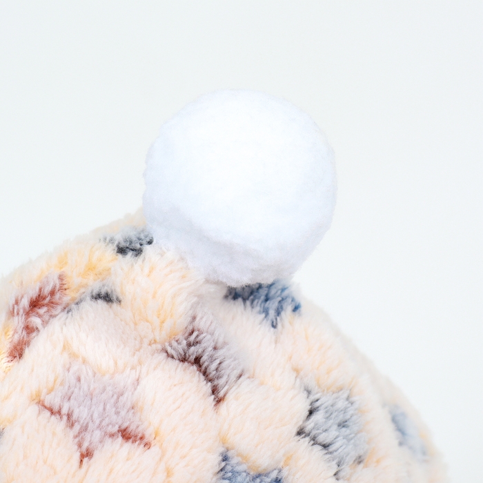 Комбинезон Комбинезон "Звёзды" с капюшоном, размер 2XL (ДС 45 см, ОШ 45 см, ОГ 55 см), бежевый