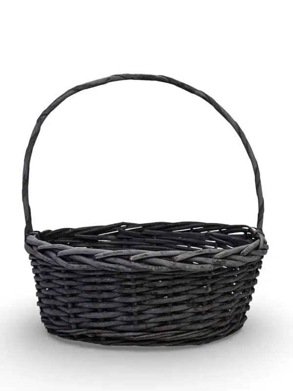 Набор корзин 3 шт ИВА 36x36x14 30x30x12 25x25x11 см ПЛЕТ ручка h=23/20/17 см