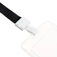 Бейдж - карман вертикальный, прозрачный, пластиковый, внешний размер 112&times;68 мм, внутренний размер 85&times;54 мм, лента 80&times;1.5 см