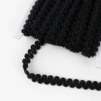 Тесьма декоративная &laquo;Шанель&raquo;, 12 мм, 10&plusmn;1 м, чёрная