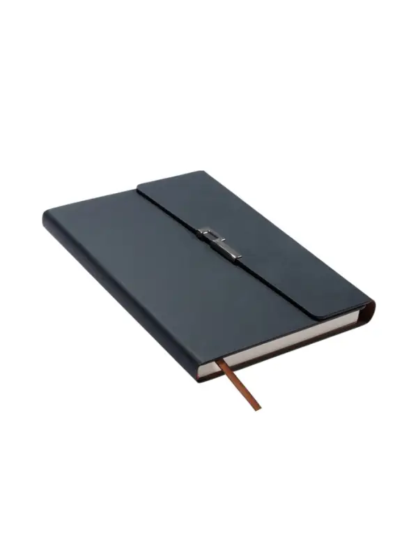 Ежедневник недатированный формат А5, с клапаном, 96л, линия, пвх, Серый Ежедневник недатированный формат А5, с клапаном, 96л, линия, пвх, Серый