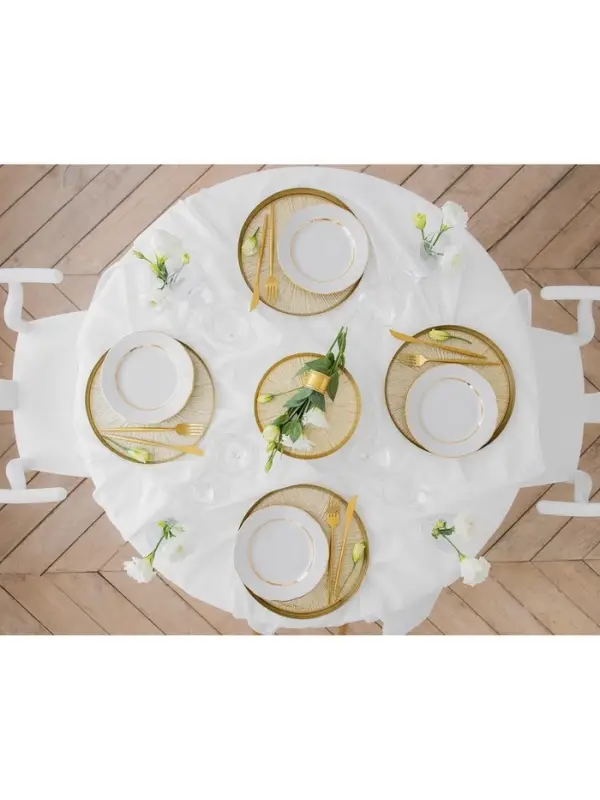 Блюдо сервировочное &laquo;Кувшинка&raquo;, d=28 см, стекло, золотистое