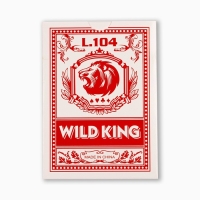 Карты игральные бумажные Wild King, 55 шт, 280 г/м2, красные, 6.3 х 8.8 см