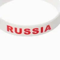 Силиконовый браслет &laquo;РОССИЯ&raquo;, цвет бело-красный