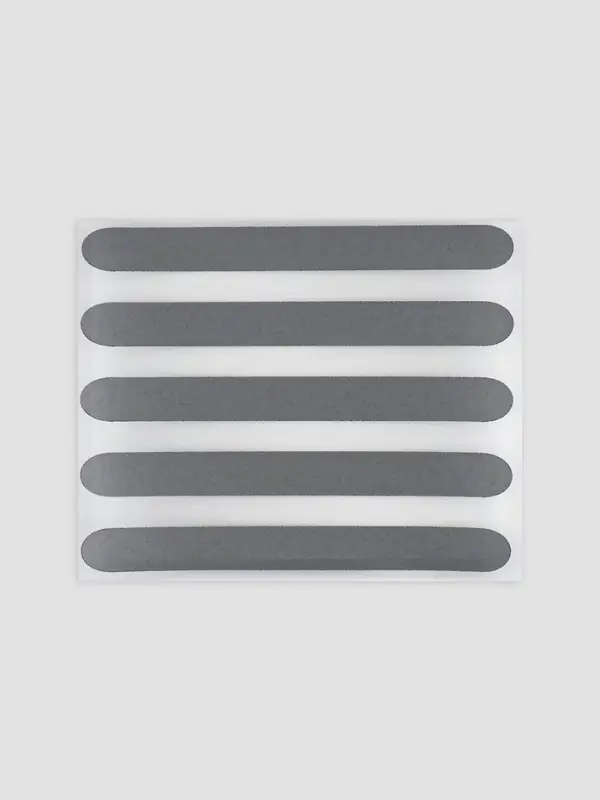 Светоотражающая термонаклейка &laquo;Полосы&raquo;, 10&times;1 см, 5 шт. на листе, серая