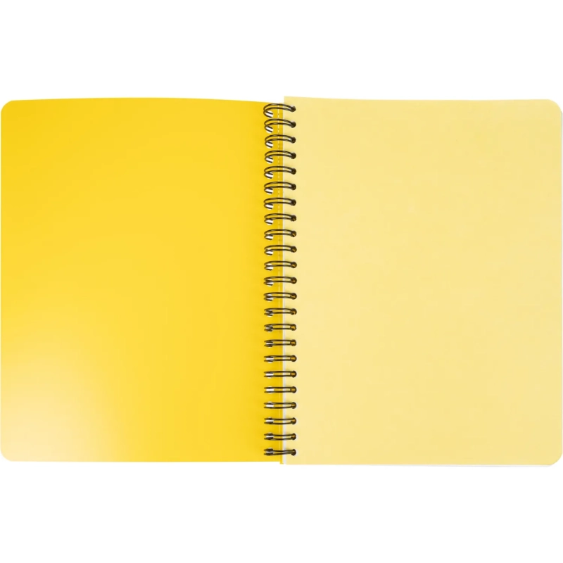 Бизнес-тетрадь А5,96л,кл,спир,пластик,тон.бл. Attache Bright colours Желтый