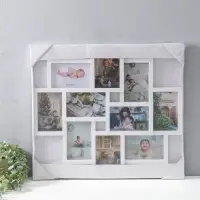 Фоторамка - коллаж на 10 фото 10&times;15 см &laquo;Пассаж&raquo;, пластик, белая, 55&times;48.5 см