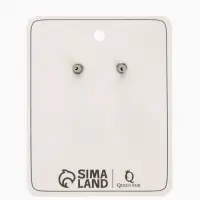 Серьги металл "Цветы половинки", цвет серебро Серьги металл "Цветы половинки", цвет серебро