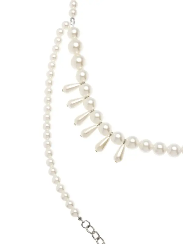 Бодичейн женская «Жемчуг» капли, белый в серебре Бодичейн женская «Жемчуг» капли, белый в серебре