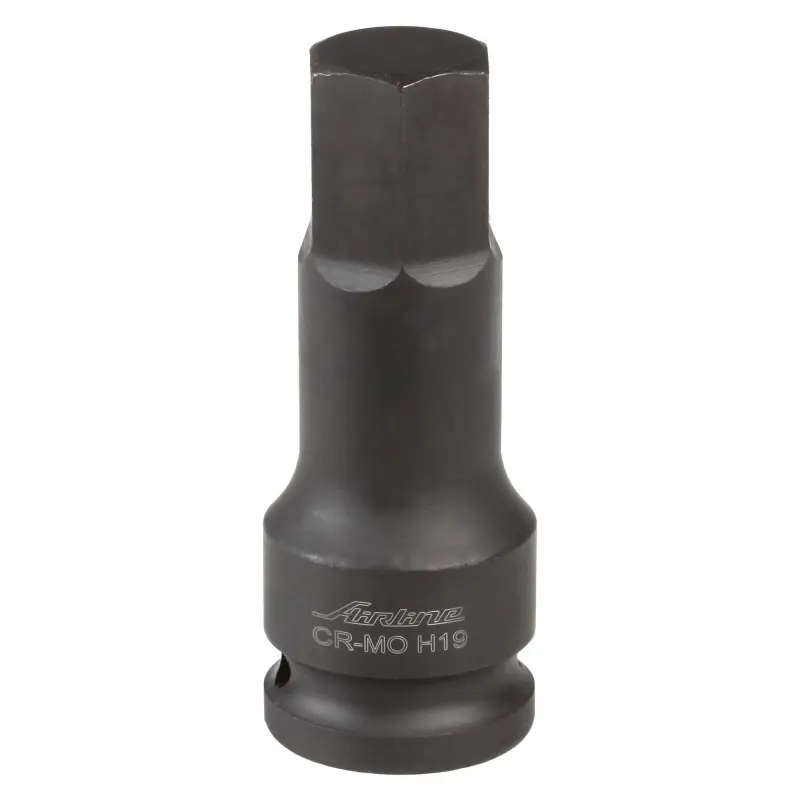 Головка ударная торцевая 1/2"DR внешний шестигранник H19, L=78мм