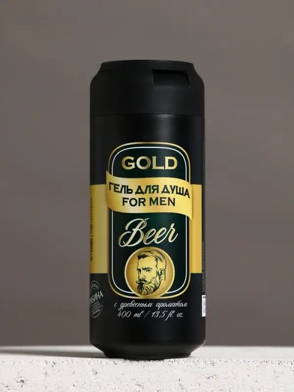 Гель для душа пиво HARD LINE, 400 мл, древесный аромат