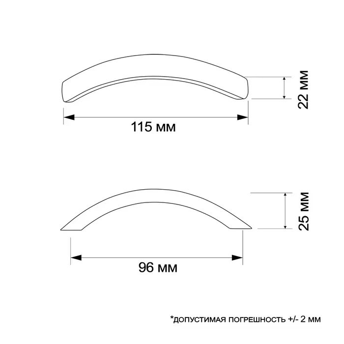 Ручка-скоба мебельная РС110, м/о 96 мм, черная Ручка-скоба мебельная РС110, м/о 96 мм, черная