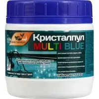 Средство дезинфицирующее Кристалпул MULTI BLUE 5 в 1 для бассейнов, таблетки 20 г, банка 0.5 кг