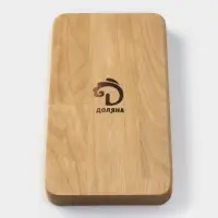 Менажница Доляна, 18&times;10 см, 2 секции, дерево берёза, пропитана маслом