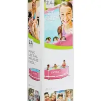 Бассейн каркасный Pink Frame Pool, 244&times;76 см, розовый, круглый, 28290NP INTEX