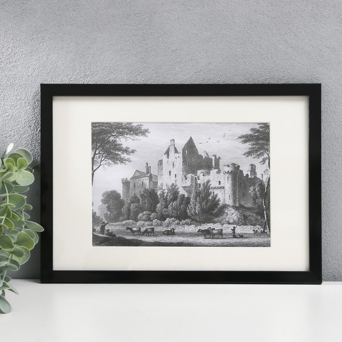 Фоторамка пластик 21х30 см (паспарту 15х20 см), чёрный Фоторамка пластик 21х30 см (паспарту 15х20 см), чёрный