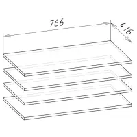 Комплект модульной гардеробной системы «Модус», 2800×2080×510 мм, цвет белый Комплект модульной гардеробной системы «Модус», 2800×2080×510 мм, цвет белый