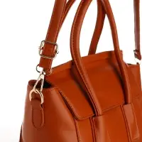 Сумка женская мессенджер на магните, 35&times;15&times;23 см, рыжая