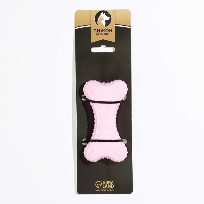 Плавающая игрушка для собак Пижон Premium &laquo;Косточки&raquo;, 10.5&times;5.5&times;2 см, вспененный TPR, розовая