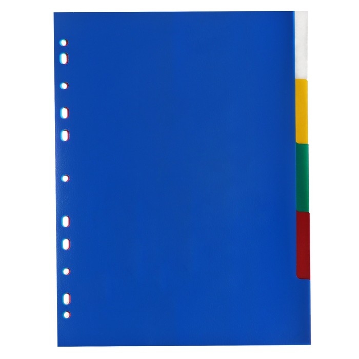 Набор разделителей листов А4 Office-2000, 5 листов без индексации, цветные, пластик 120 мкм Набор разделителей листов А4 Office-2000, 5 листов без индексации, цветные, пластик 120 мкм