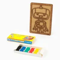 Картина пластилином &laquo;Робот&raquo;, 21&times;15 см, набор для творчества