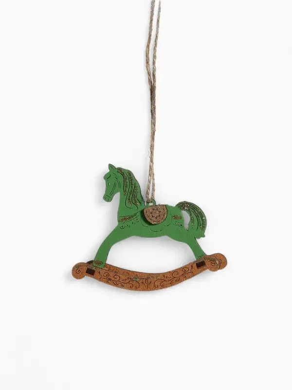 Набор ёлочных украшений "Лошадки-качалки" 9х2,5х8 см, Ассорти, 4 шт.