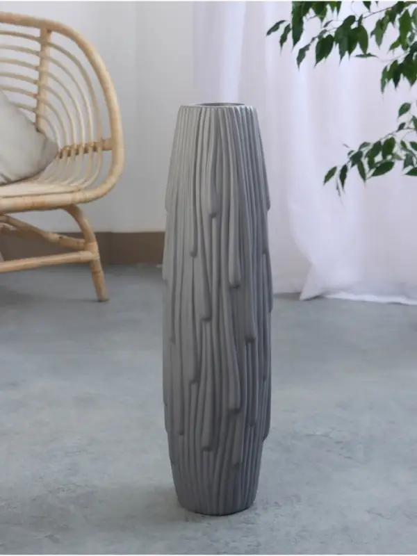 Ваза напольная &laquo;Ганс&raquo;, 58&times;13 см, керамика, серая