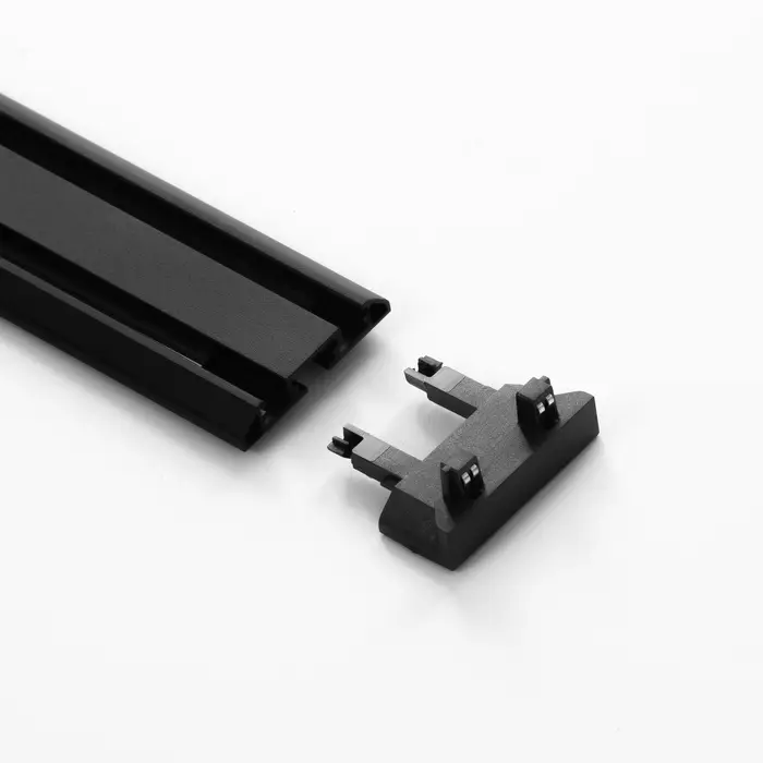 Коннектор стена-потолок SLIM г-образный, 4-жильный, чёрный, 0.7&times;4&times;2 см