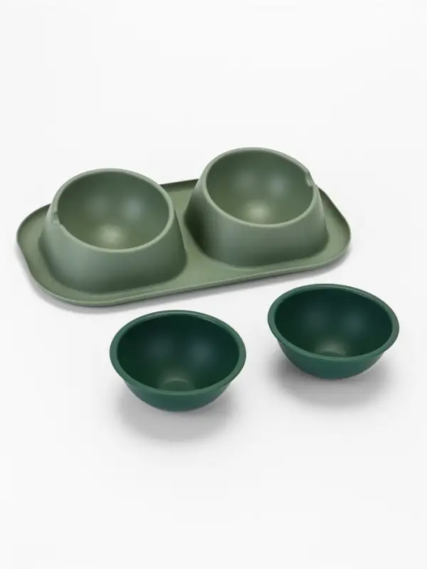 Миска для животных Дубль Мини  0,2 л , Soft-touch, изумруд Миска для животных Дубль Мини  0,2 л , Soft-touch, изумруд