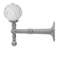 Крючок - держатель для штор на стену CAPPIO KS043, металлический, цвет хром, 2 шт Крючок - держатель для штор на стену CAPPIO KS043, металлический, цвет хром, 2 шт