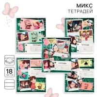 Тетрадь в линейку 18 листов, 5 видов МИКС, обложка мелованный картон, «Гравити Фолз»