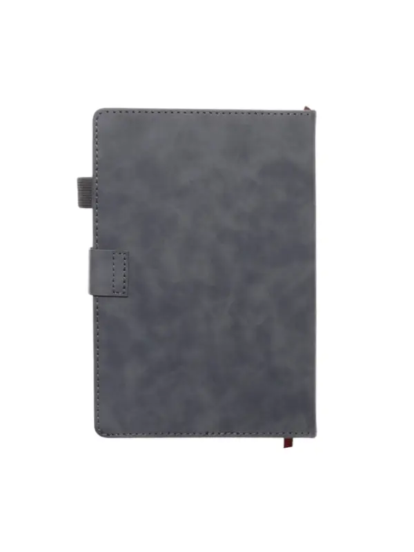 Ежедневник недатированный формат А5, с хлястиком, 128л, линия, пвх, Серый