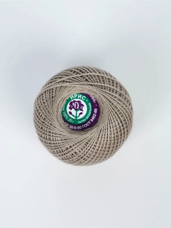 Нитки вязальные "Ирис" 150м/25г 100% мерсеризованный хлопок Набор 6шт (6601)