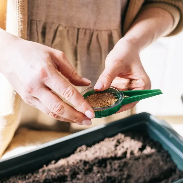 Сеялка для семян, ручная, для точечной посадки, длина 12 см, пластик