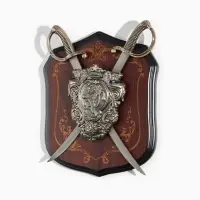 Панно на стену &laquo;Геральдика. Лев и две сабли&raquo;, декор настенный, щит декоративный