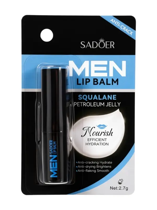 Мужской бальзам для губ Sadoer против трещин, 2,7 г
