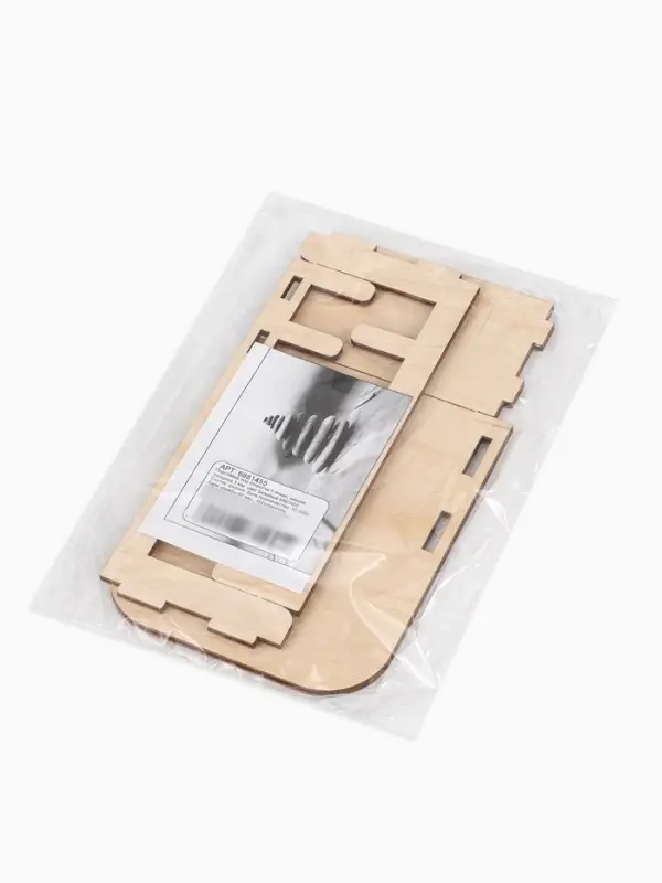 Подставка под открытки 5 ячеек, 9&times;13.5&times;11 см, низкая, толщина 3 мм, цвет бежевый