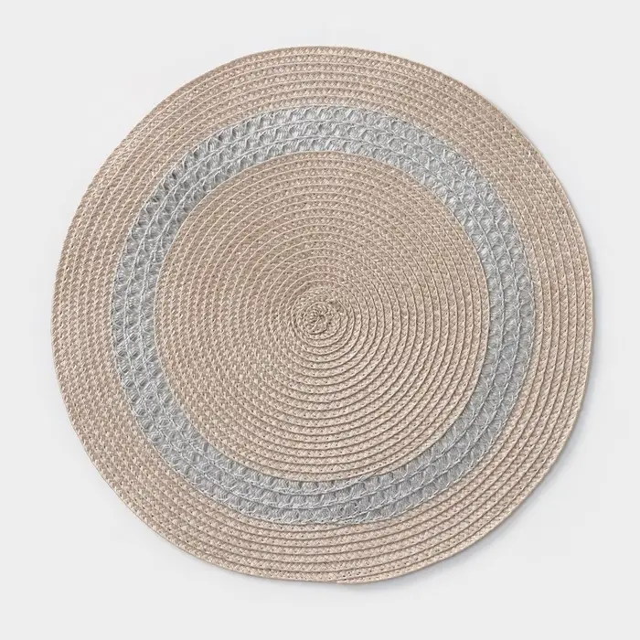 Салфетка сервировочная на стол Доляна &laquo;Оскар&raquo;, d=38 см, бежевая