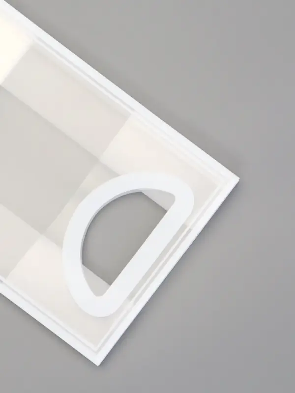 Пакет ПП с вырубной ручкой, прозрачный, 25&times;19&times;9 см, белый