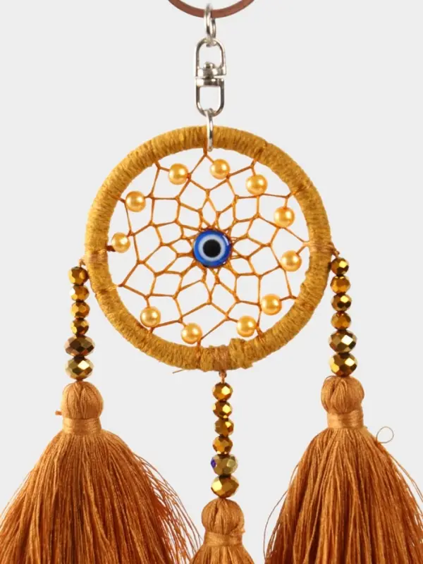 Брелок Брелок "Ловец снов" 17 см, цв. медный