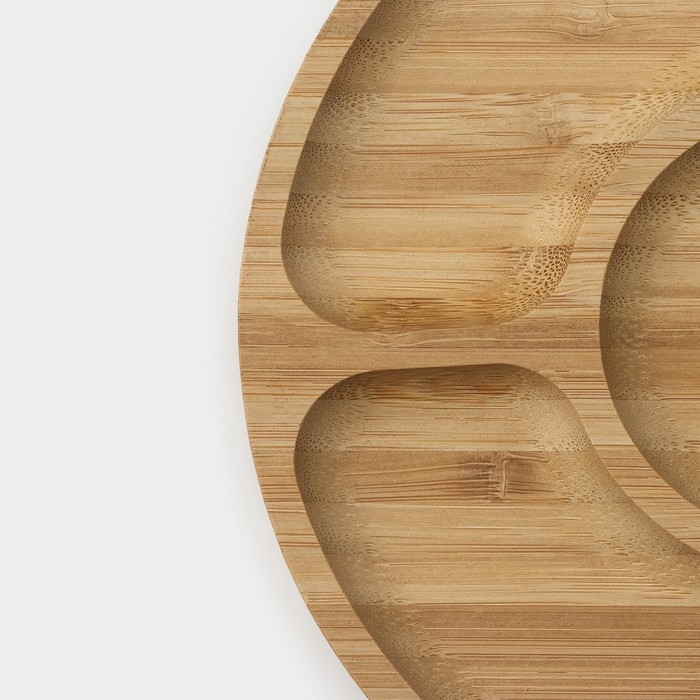 Менажница Доляна Striata, d=25 см, 5 секций, бамбук Менажница Доляна Striata, d=25 см, 5 секций, бамбук